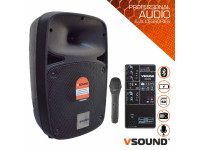 VSOUND VSSE8PM coluna c/ bateria 350W + Micro sem fios VSOUND VSSE8PM coluna c/ bateria 350W + Micro sem fios